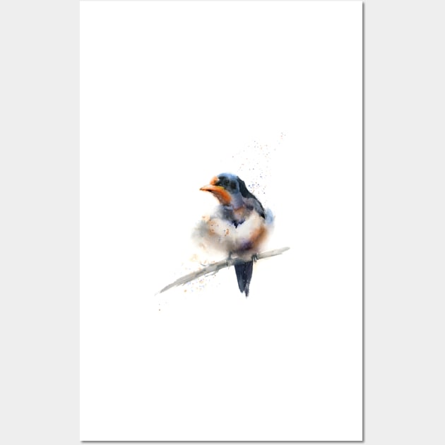 Barn Swallow bird Wall Art by PaintsPassion